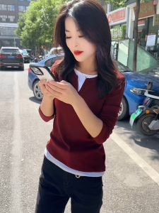 Slim Fit Long Sleeve T-Shirt Womens Base Layer Shirt Stylish Bottoming Top for Autumn Winter New Arrival Jl-14903