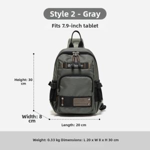 Volunteer | Casual Oxford Cloth Mens Chest Bag Single Shoulder Canvas Phone Bag Backpack Leisure Sports Crossbody Bag For Youth Volunteer