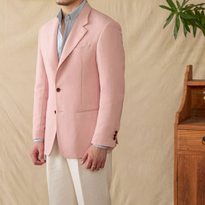 Breathable Slim Fit Linen Mix Suit Summer Thin