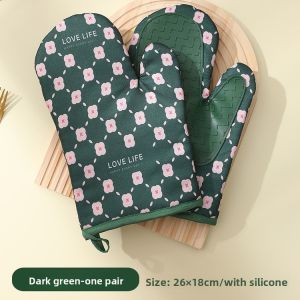 Loolecondera | Heat Resistant Oven Glove with Thick Silicone Anti-Slip