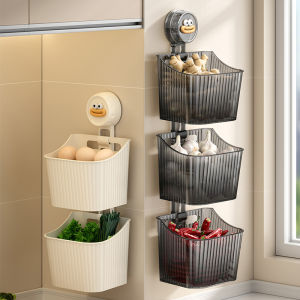 Wall-mounted Spice Storage Rack Suction