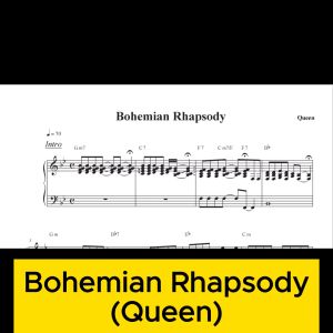 "Bohemian Rhapsody (Queen)"/ lagu/ sheet music piano keyboard dan gitar Notasi Musik Bohemian Rhapsody Lagu Queen Untuk Gitar Musisi Pemula Dan Lanjutan Musik Dalam Bahasa Inggris - Lazada