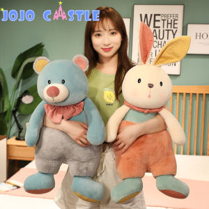 JOJO CASTLE Cute Forest Animal Plush Toys Stuffed Soft Rabbit Bear Plush Pillow Doll For Children Kids Birthday Gifts for Girl Home Decoration