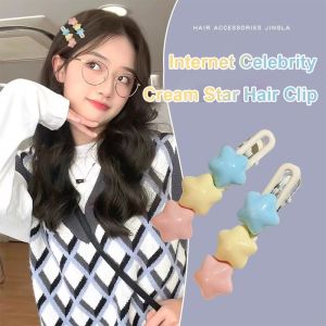 FUDESHE หวานหวานแหววว กิ๊บติดผมรูปดาว แฟรี่ โลหะผสมอัลลอยด์ กิ๊บติดผม Y2K อุปกรณ์เสริมผม แบงเกอร์คลิป สำหรับเด็กผู้หญิง