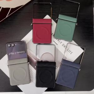 Bao Da Doanh Nhân Samsung ZFlip8 Có Sạc Không Dây Magsafe Tương Thích Với Galaxy Z Flip 7 Flip8 Bảo Vệ Bản Lề