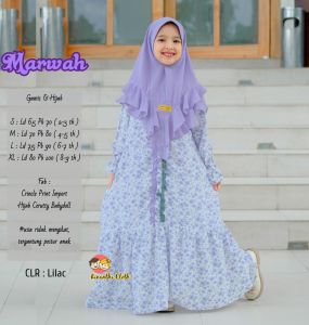 READY GAMIS ANAK PEREMPUAN SUFAH TERMASUK JILBAB MARWA SET
