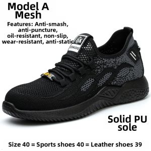 SENNUOKE | Breathable Crush-Resistant Puncture-Proof Anti-Static Work Safety Shoes