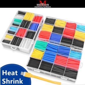 127pcs 530pcs 560pcs 780pcs Heat Shrink Tube Shrinking Assorted Polyolefin Insulation Sleeving Wire Cable Sleeve Wrap