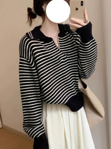 CHOEFULYN | Vintage College Style Womens Knit Sweater Autumn Winter New Arrival