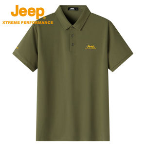 Jeep | Jeep Outdoor Mens Polo Shirt Quick Dry Ice Sensation Short Sleeve Stand Collar Business Casual Summer Sun Protection T-shirt