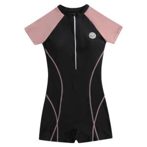 2025 New Womens One-Piece Conservative Style Swimming Suits Flat Angle Design Belly Covering Large Size Sporty Swimwear