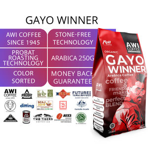 AWI COFFEE GAYO WINNER 250GR| ARABICA | KOPI SPECIALTY | KOPI ACEH | KUALITAS EKSPOR