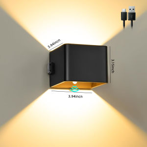 Wireless rechargeable battery powered wall light motion sensor magnetic LED wall light bedroom corridor staircase wall light