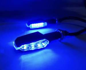 Lampu Sein Mini LED 2 Sisi Sein Motor Universal Bisa Untuk Semua Motor Kuning - Merah - Biru