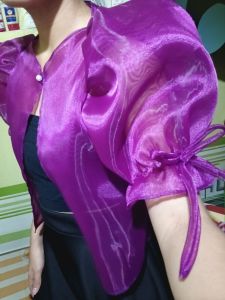 Modern Filipiniana Puff Sleeves w/ Tie Garterized