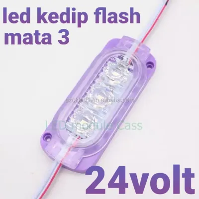 Lampu LED mata 3 kedip ultrasonik 24V harga 1biji