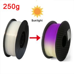 Sunlight Color Change PLA Filament 1kg/500g/250g 1.75mm 3D Printer Material PLA Filament UV Reaction White To Pink Blue Purple