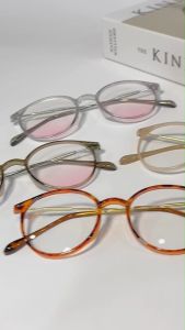 ALP แว่นกรองแสง เลนส์ชมพู แก้มบลัชออน Computer Glasses กรองแสงสีฟ้า ทรงหยดน้ำ รุ่น ALP-BB0103