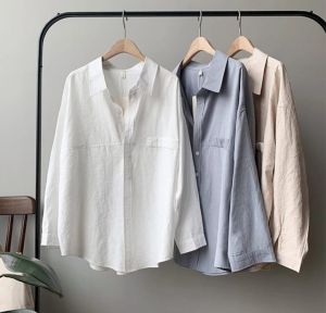 KEMEJA WANITA POLOS OVERSIZE LENGAN PANJANG BABY CORDUORY ATASAN BLOUSE KEMEJA WANITA CASUAL TERBARU