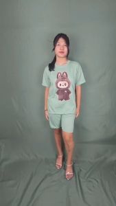 EP - Setelan Wanita Labubu 24s Kantong Kiri Kanan