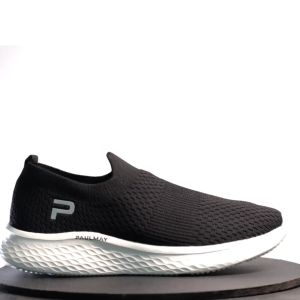 PAULMAY - Sepatu Slip On Running Pria Go Walk - Black White
