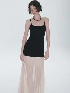 ANNACHIC | Đầm Halter Lưới Thêu Lồng Đèn Romatic