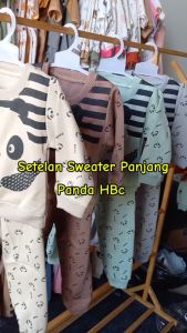 Setelan Sweater Jaket Bayi Anak Panjang PANDA HBc Size 6-18 Bulan ZPY60