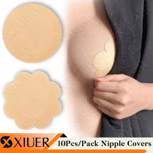 10Pcs Nipple Cover Pasties Disposable Breast Covers Invisible Self-Adhesive Nipple Pad Stickers No Show Bra Pad for Women Men