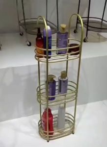 DT46-19 ชั้นวางเหล็กดัด 3ชั้นทรงโค้งสีทอง 2ข1-2