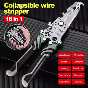NiuXiang(NewShark) | Multifunctional Foldable Automatic Wire Stripper and Cutter Wire Crimping Tool for Wire Repair and Splicing
