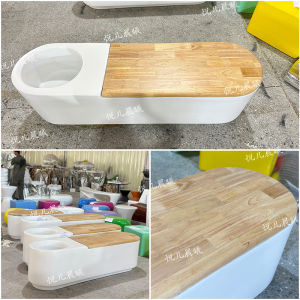 Glass Fiber Reinforced Plastic Planter Bench Public Rest Chair Milk Tea Shop Pet Seat Outdoor Square Landscape Leisure Chair