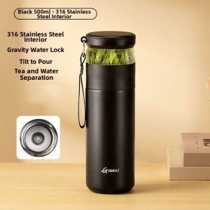 GIANXI | Insulated Tea Separation Cup for Men Ceramic Inner Lid