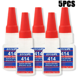 LOOLIFL | 414 Instant Adhesive Transparent Super Glue Fast Drying Waterproof Multi-purpose Strong Adhesion Glue for Plastic  Rubber  Metal
