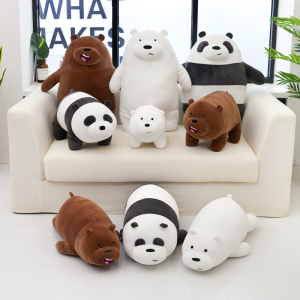 Original We Bare Bears Plush Toys Grizzly Panda Ice Bear Plush The Bare Bears Stuffed Dolls We Bare Bears Plushies Xmas Gifts