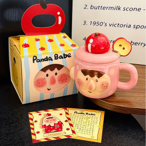 Cốc Cà Phê Bằng Gốm Trang Trí Hình Quả Táo Dễ Thương Cốc Đựng Nước Cốc Tròn Cốc Đựng Cà Phê Cốc Đựng Trà Cốc Đựng Đồ Ăn Nhẹ Quà Tặng Sinh Nhật