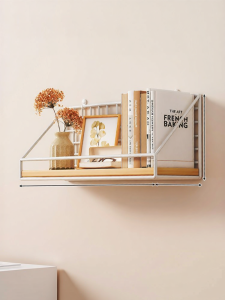 Wall Mounted Shelf No Drill Bedside Storage Rack