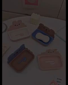 Tempat Sabun Batang Tempel Kamar Mandi Model Kelinci Kotak Sabun Karakter Rabbit