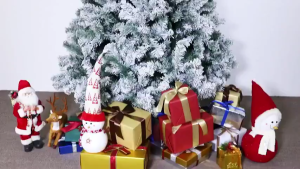 Snow Xmas Tree Artificial Flocking Christmas Tree 4/5/6/7/8FT Holiday Decoration X-mas Decor