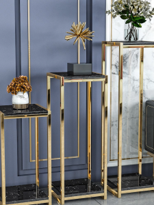 SG stock/24-hour shippingNordic flower stand iron display shelf luxury simple modern side table living room indoor plant rack stand A-112 3361289627