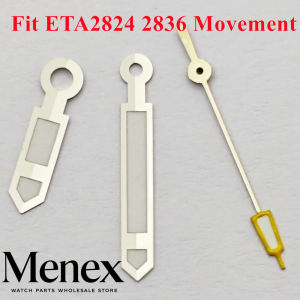 Menex Silver Watch Hands Green Luminous 9x13.5mm Fit NH35 NH36 ETA2824 2836 Miyota 82 DG Movement Replacement Parts