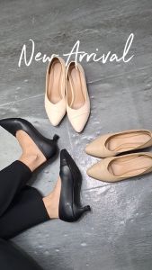 FARADELA Kauren Sepatu Pantofel Heels Wanita Kerja Kantor Hak 5cm Sintetis 5F01-03