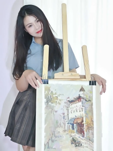 Easel Wooden 1.5M Painting/Display yellow pine wood easel stand Germany Imports Wood