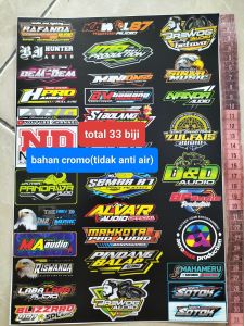 STIKER SOUND | STIKER AUDIO | STIKER SOUNDSYSTEM | STIKER PACK | STIKER CROMO 33 PCS