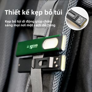 Đèn Pin Móc Khóa LED Warsun T7 450Lm Đèn Pin Mini Cầm Tay Tích Hợp Nam Châm Đèn Lồng Bỏ Túi Chống Nước Đèn Làm Việc Màu Xanh Lá