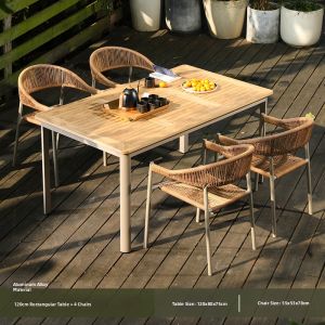MEIQI | Outdoor Wicker Chair Weather Resistant Simple Design