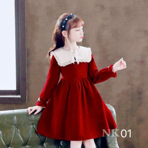 Váy Nhung Cho Bé Gái Diện Tết Noel Siêu Xinh Hàng Thiết Kế