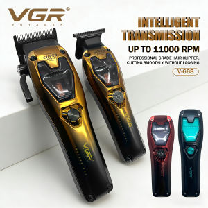 VGR | VGR Hair Trimmer Professional Clippers Cordless Haircut Machine Vector Motor 11000 RPM Travel Lock Trimmer for Men V-668C V-668T