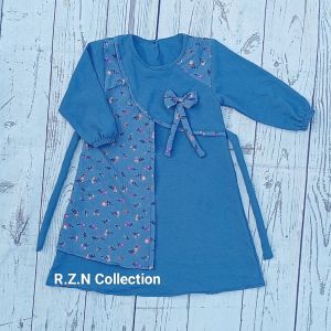 Gamis Terbaru Anak Perempuan Viral Usia 1-9Tahun Crinkle motif