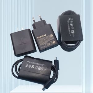 Sạc Nhanh SAMSUNG 50W PD USB C Hai Cổng Bộ Sạc Nhanh 25W Chuẩn EU Kèm Cáp Type C 5A Dành Cho Galaxy S25 FE S24 S23 A35 A25 A15