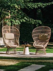 Babasha Nordic Outdoor Balcony Casual Single Sofa Chair Hotel Designer Creative Bird Nest Tiger Chair Aluminum Frame Furniture